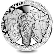 Republic of Sierra Leone ELEPHANT series BIG FIVE Silver Coin $20 High Relief 2019 Proof 2 oz